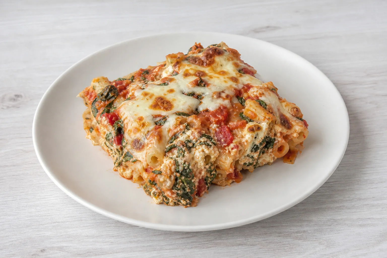 Spinach and ricotta pasta bake
