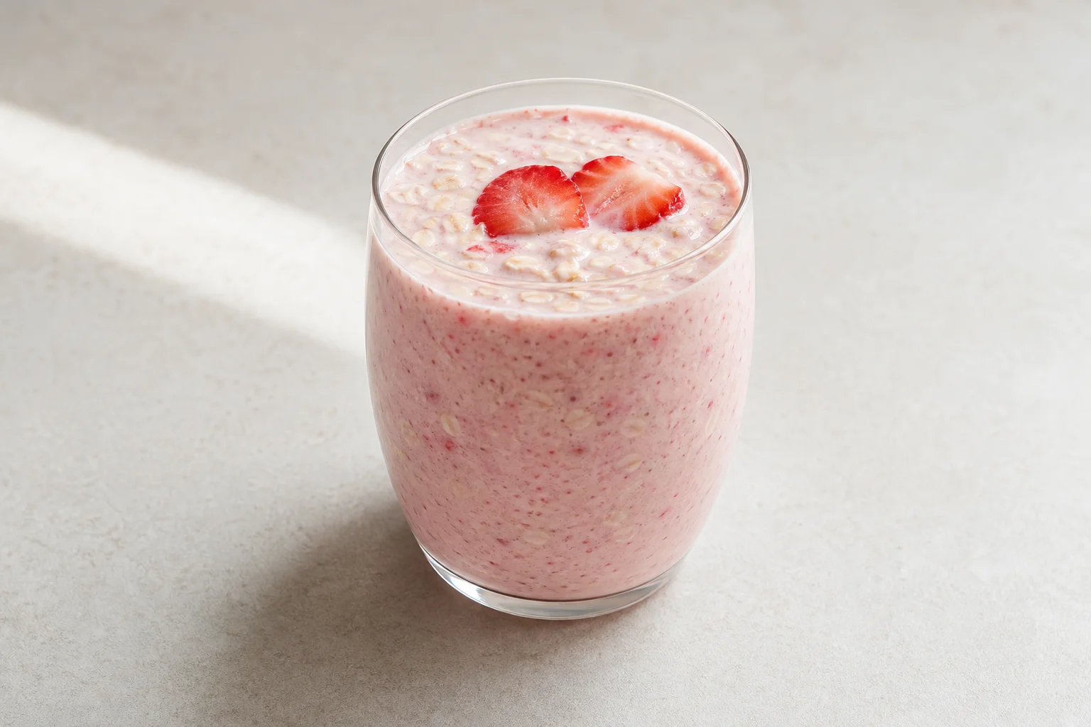 Strawberry oat smoothie