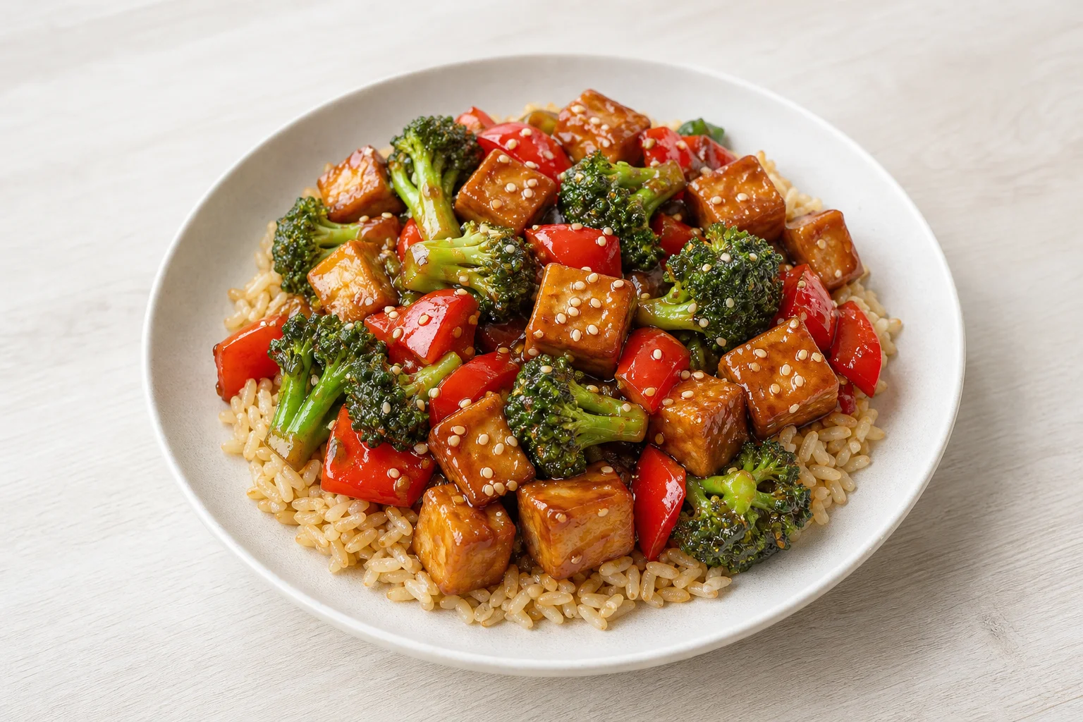 Teriyaki tofu stir-fry