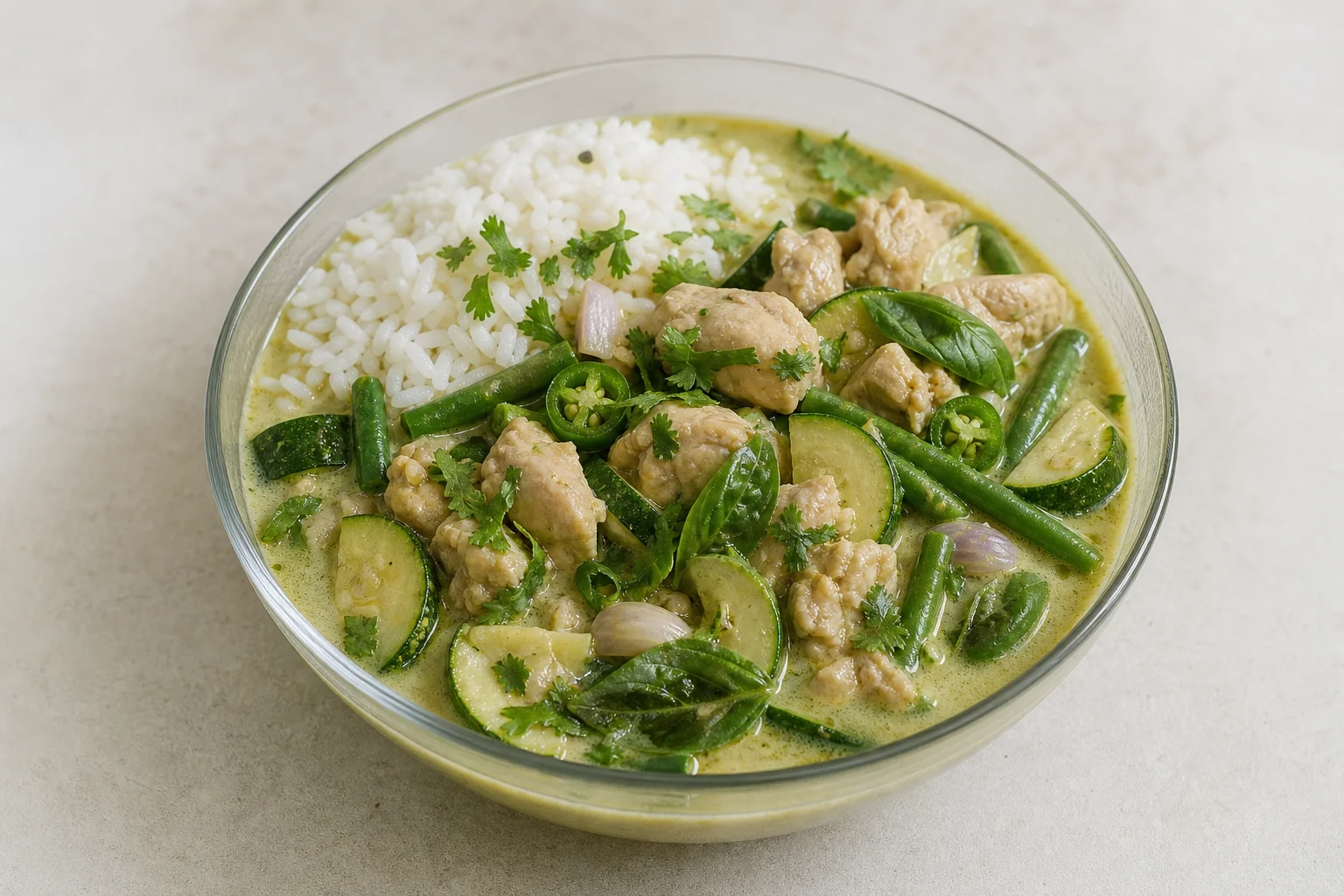 Thai green chicken curry