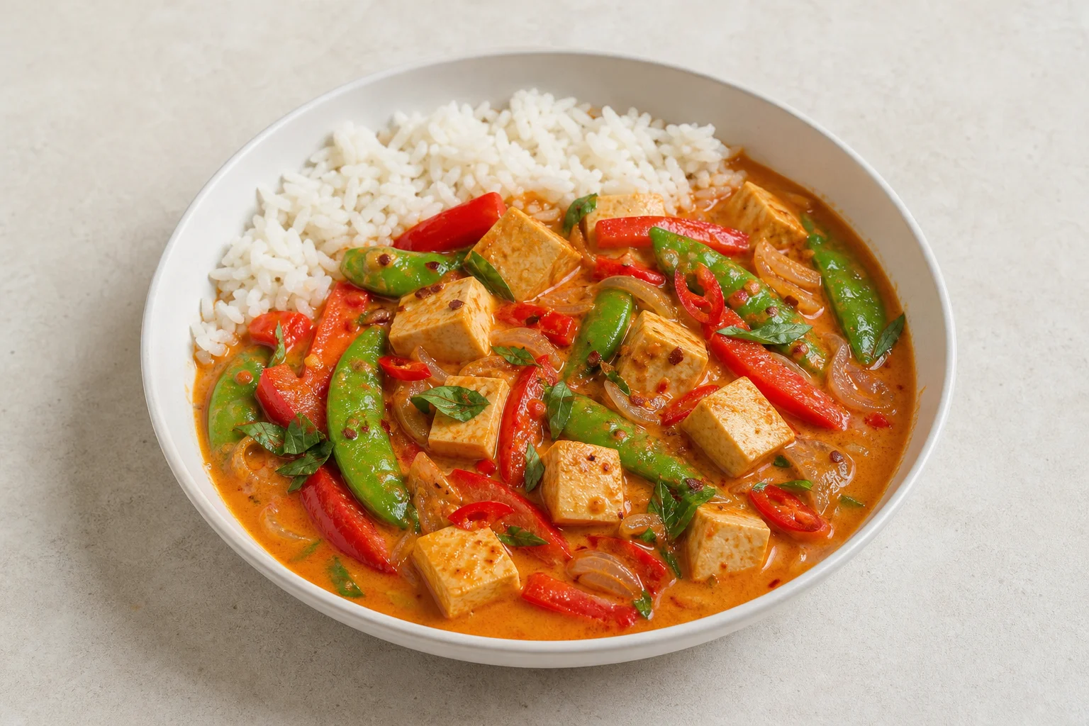 Thai red curry with tofu