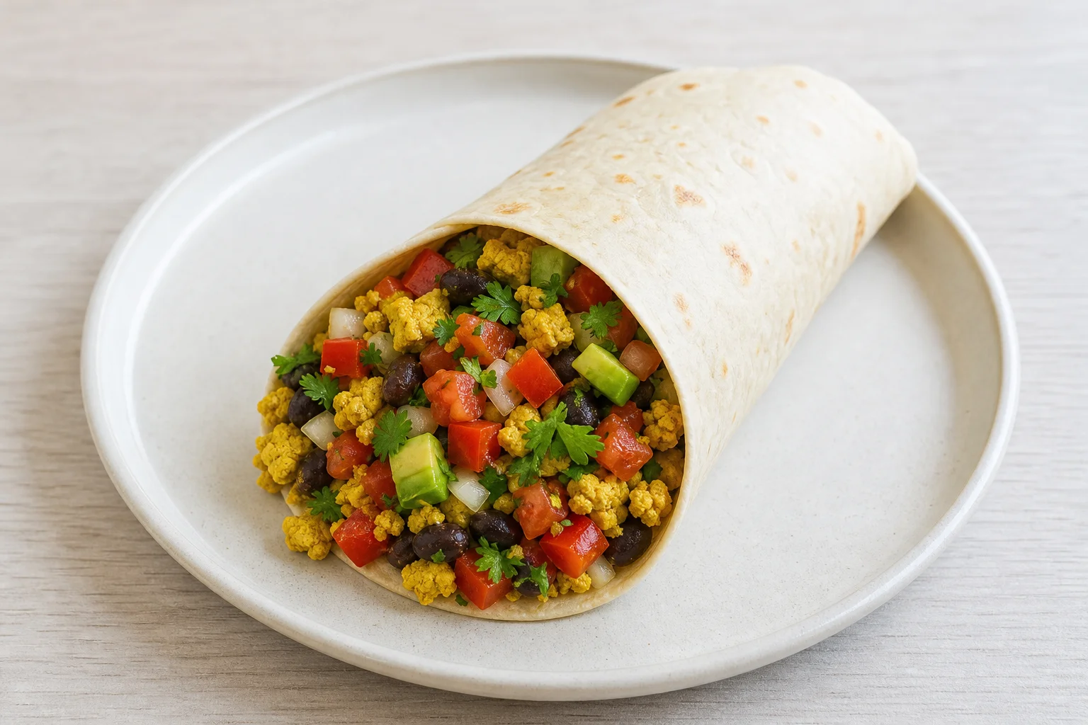 Tofu breakfast burrito