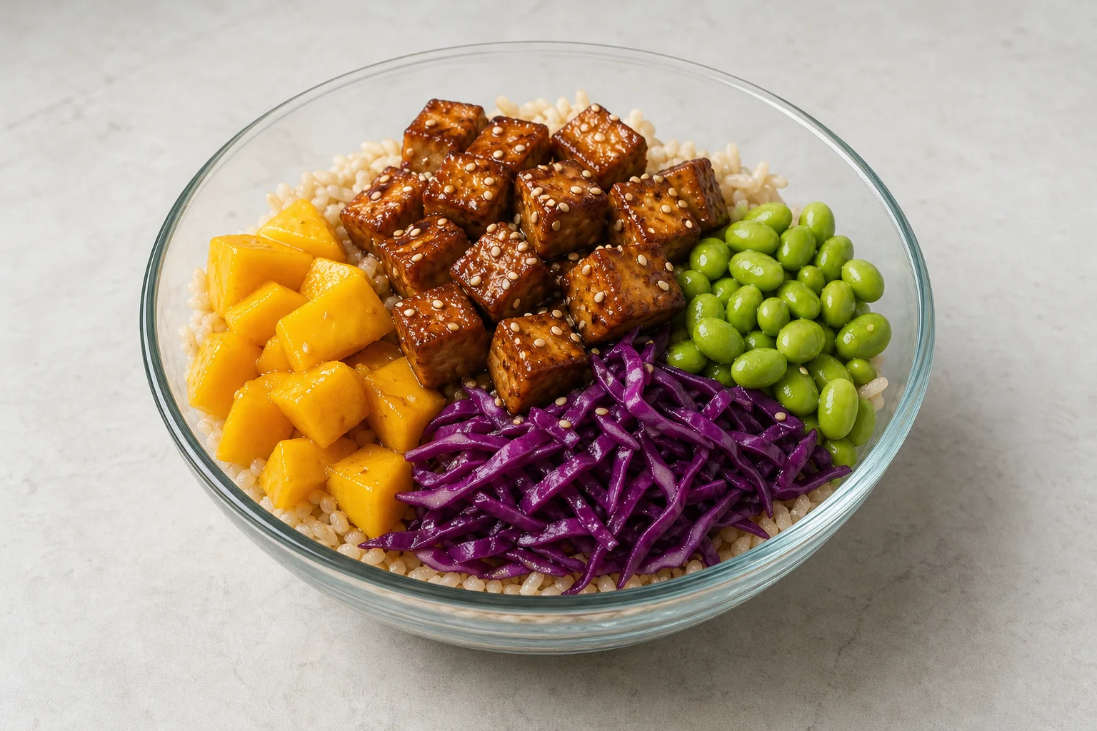 Tofu poke bowl