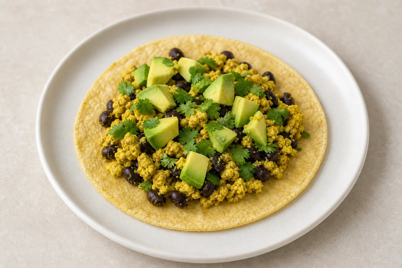 Tofu scramble tacos