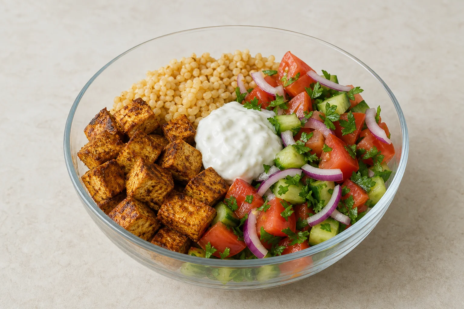 Tofu shawarma bowl