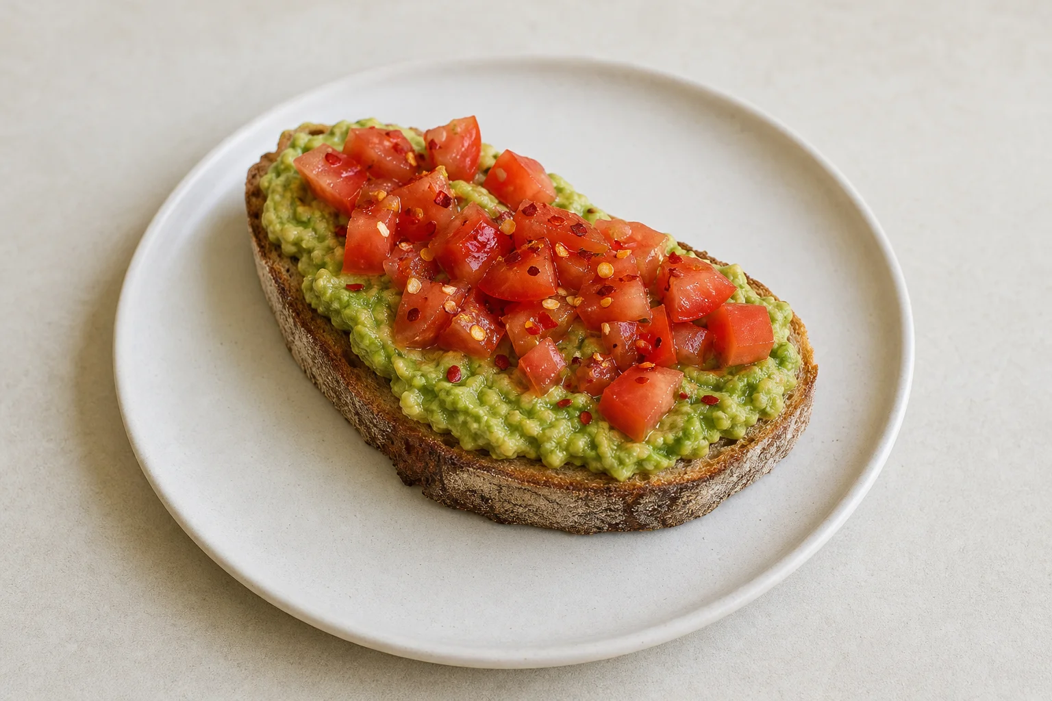 Tomato and avocado toast