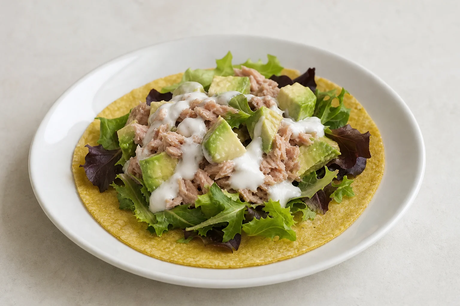 Tuna avocado tacos