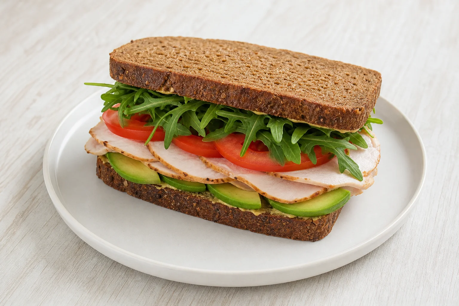 Turkey and avocado sandwich