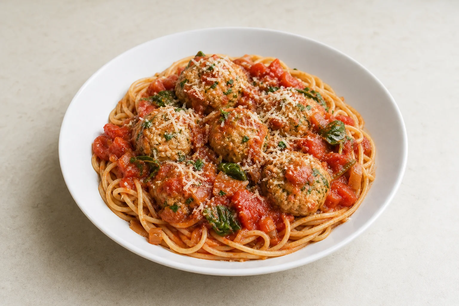 Turkey meatballs in tomato sauce