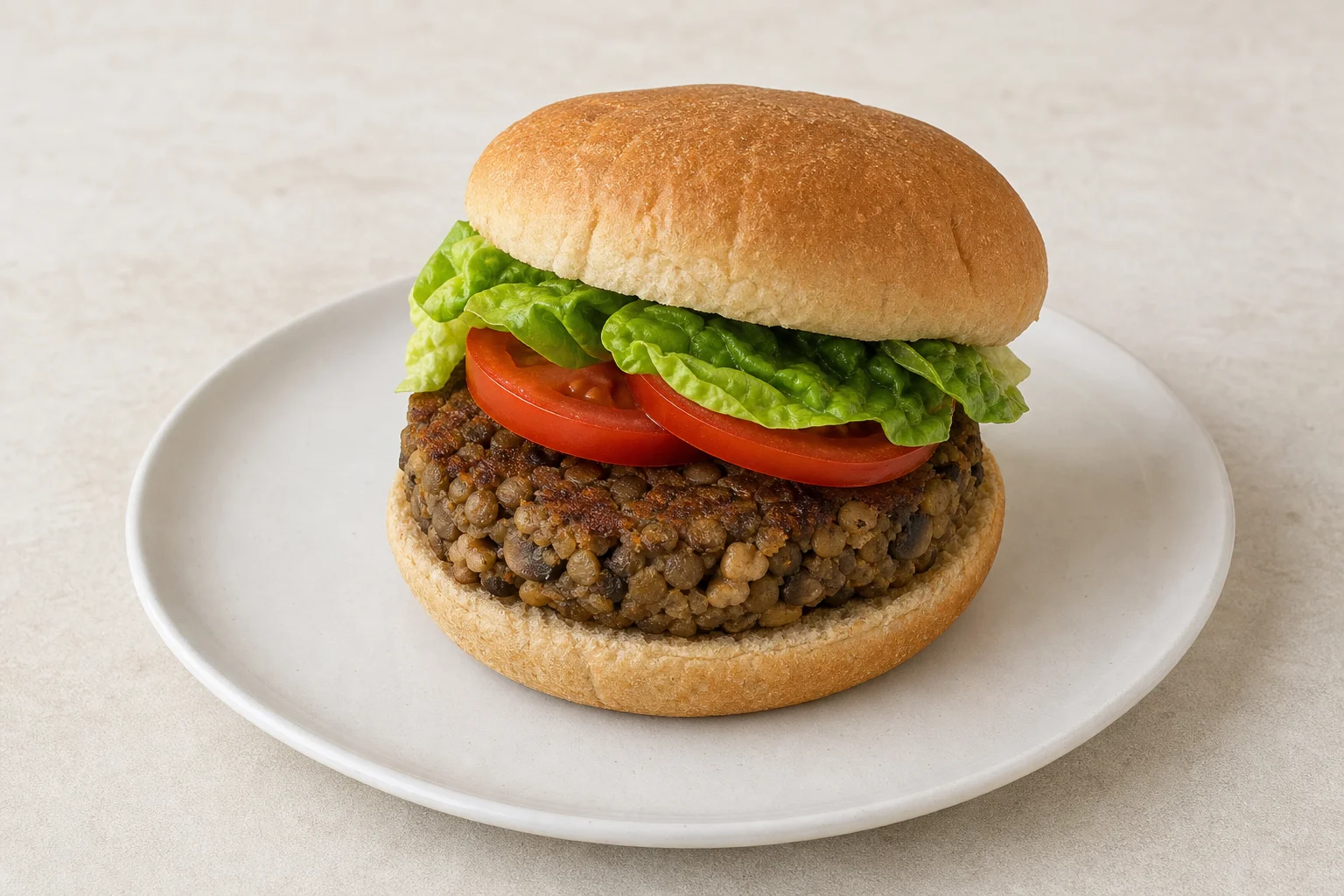 Vegan mushroom and lentil burgers