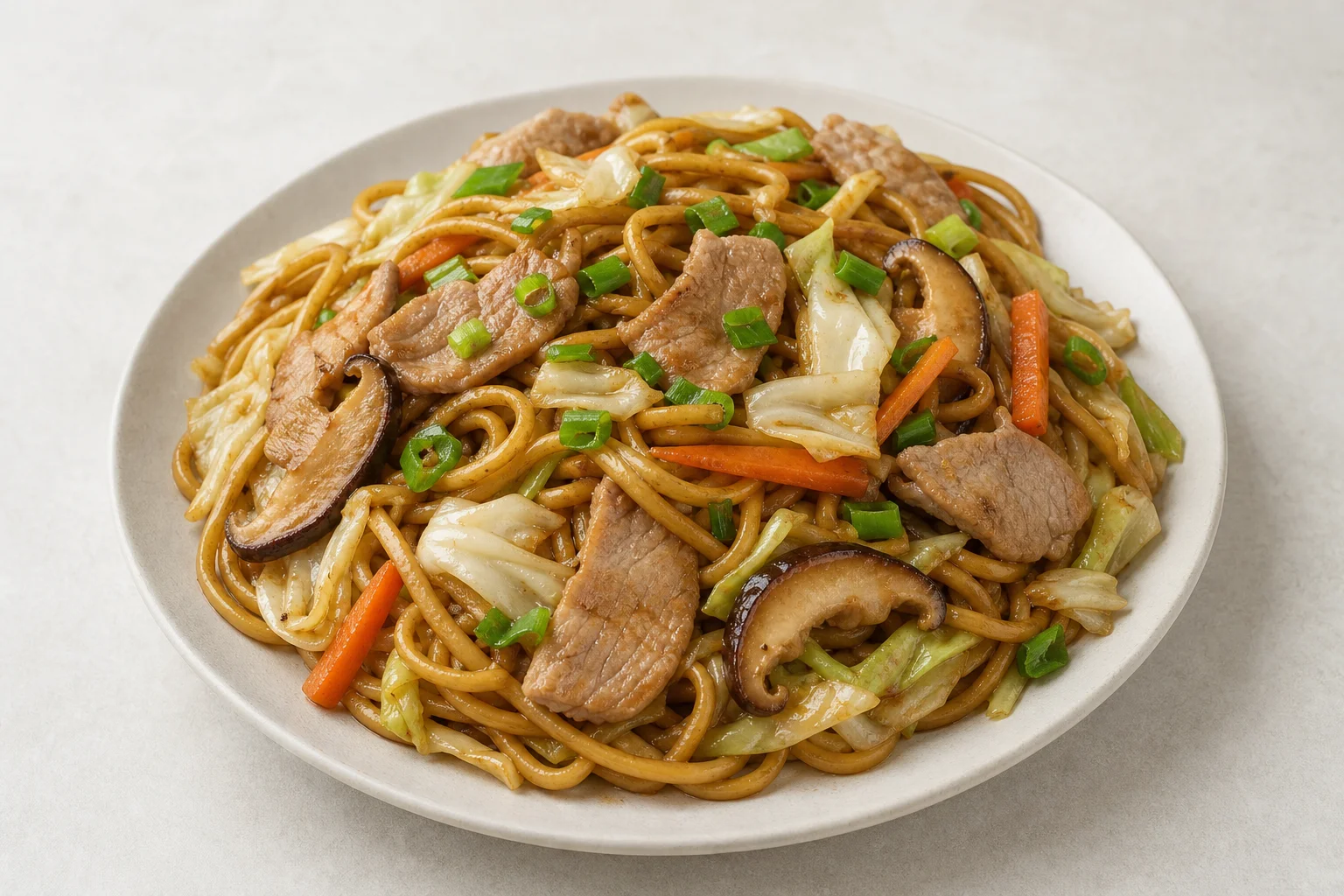 Yaki soba-style stir-fried noodles