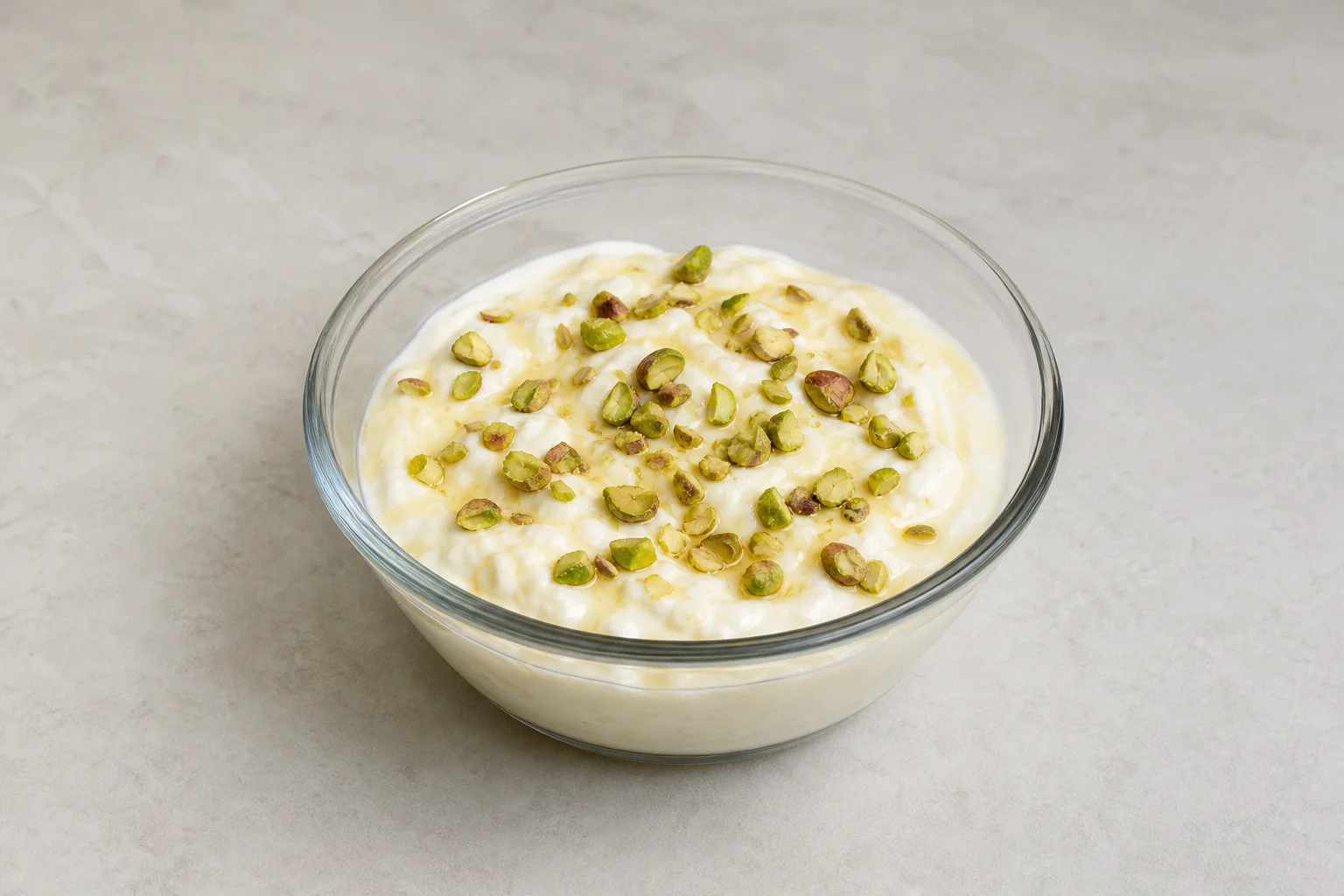 Yogurt with honey and pistachios